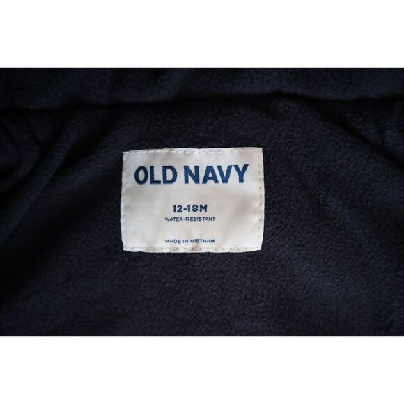 Old Navy 752343 Toddler Boys Sz 12-18M Navy WR Frost Free Critter Puffer Jacket - Picture 3 of 6